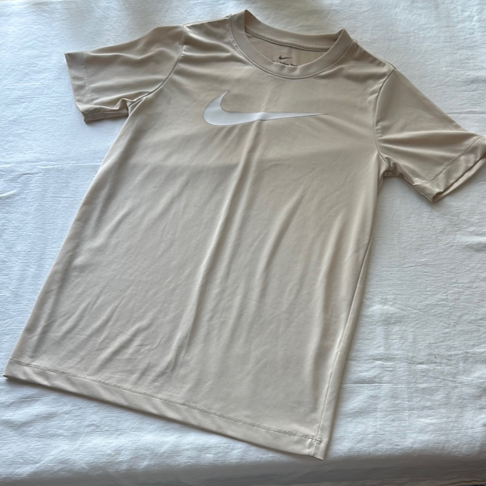 Nike Light Beige Tee with Swoosh